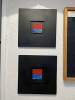2 petites peintures à l’huile, encadrées
