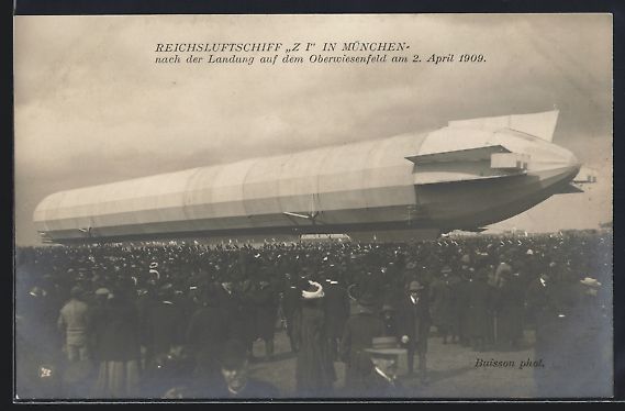 Foto & Poster: München, Reichsluftschiff Zeppelin I. n – Usato da Berlin venduto da bartko-reher