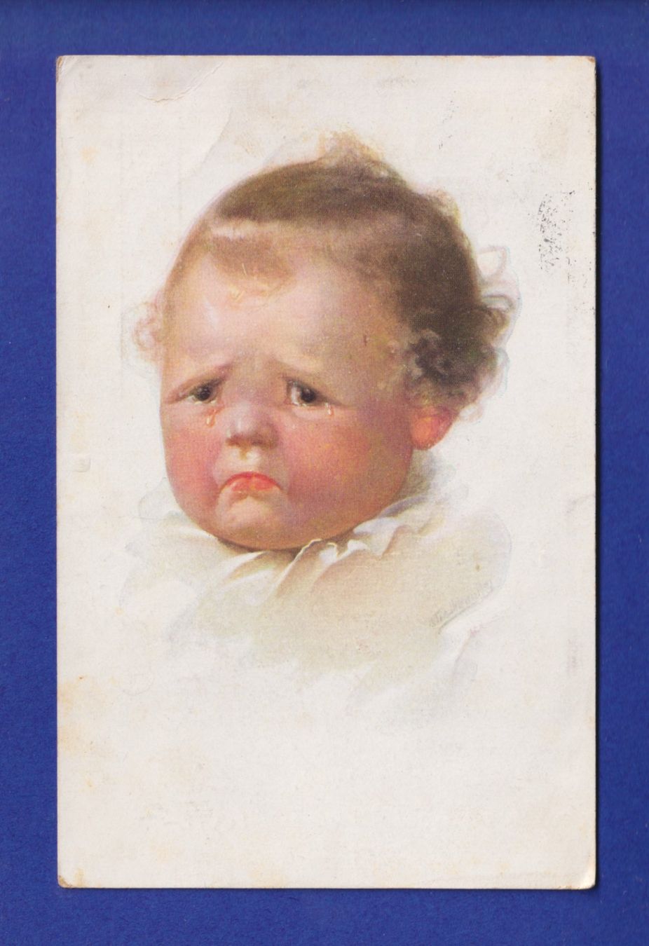 Cartoline postali: ENFANT - Bébé qui pleure – Usato da Pully venduto da nicecards-shop