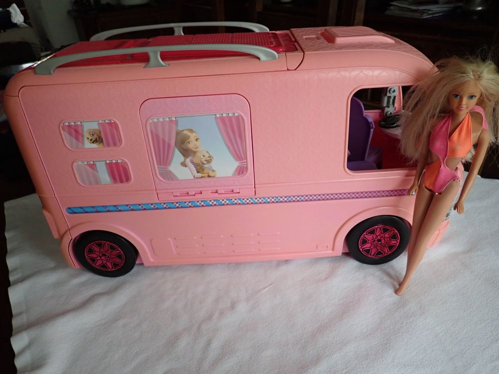 BARBIE - Camping-car 1970 Mattel - INC USA - + Camping-car 1971 incomplet