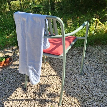 Damenbluse hellblau Gr. M, 3/4 Arm Baumwolle