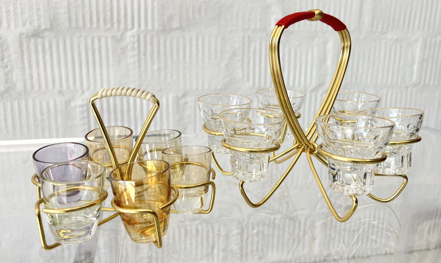 Bicchieri: Vintage Gläser-Set mit Halter – Usato da Walzenhausen venduto da stilvollwohnen 7