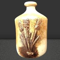 🌻Vintage Keramik Vase Korn Motiv Studio Handarbeit Retro💫