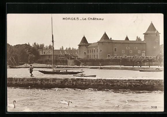 Cartoline postali: AK Morges, Le Château – Usato da Berlin venduto da bartko-reher