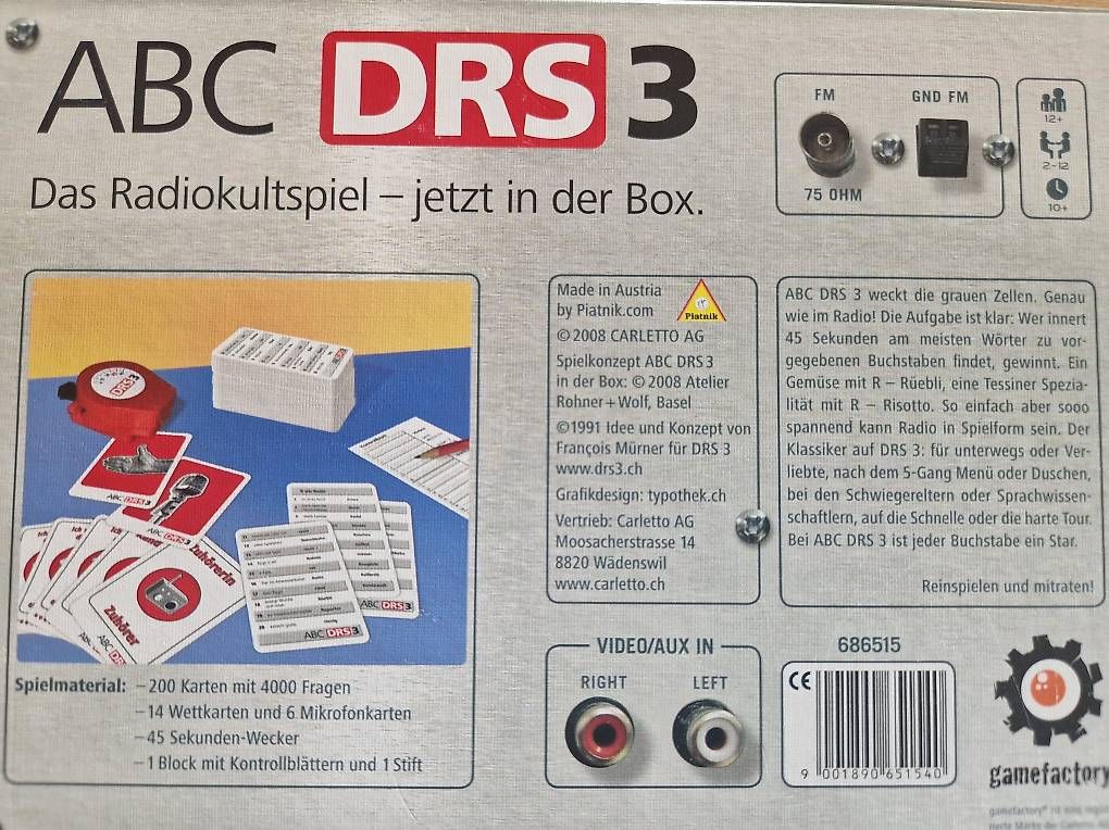 Giochi: Neues ABC DRS 3 Spiel  – Usato da Surrein venduto da deb_sjh6 1