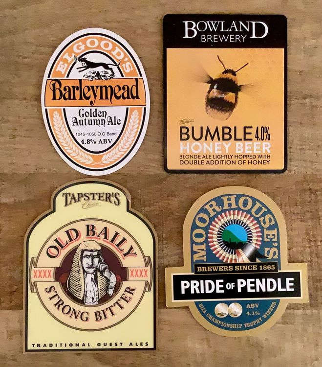 4 englische Bier Schilder von Bierzapfsäulen - England - Pub | Kaufen ...