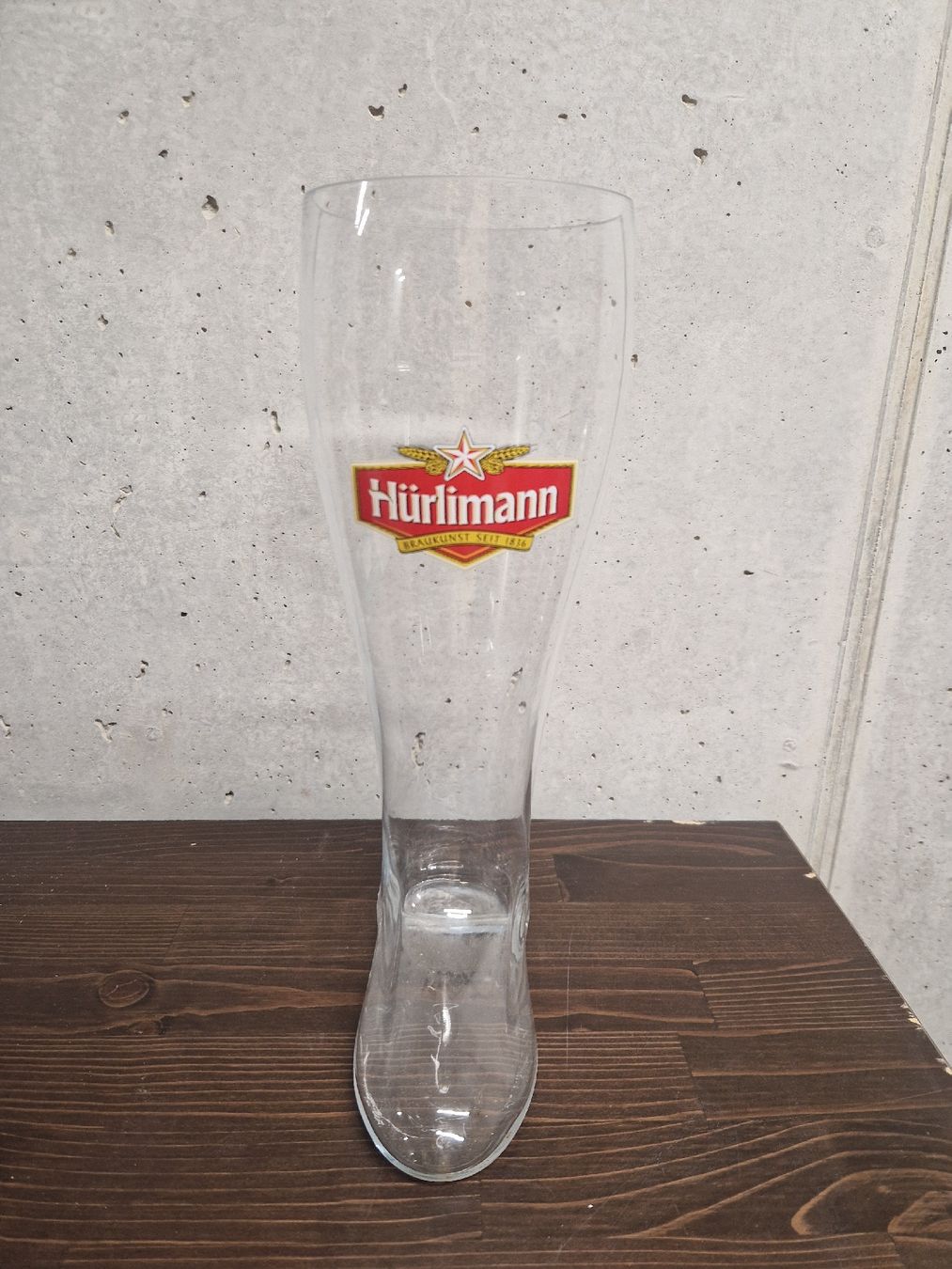 Hürlimann Bicchieri: Bierglas Hürlimann Stiefel – Usato da Dachsen venduto da CyrillW82