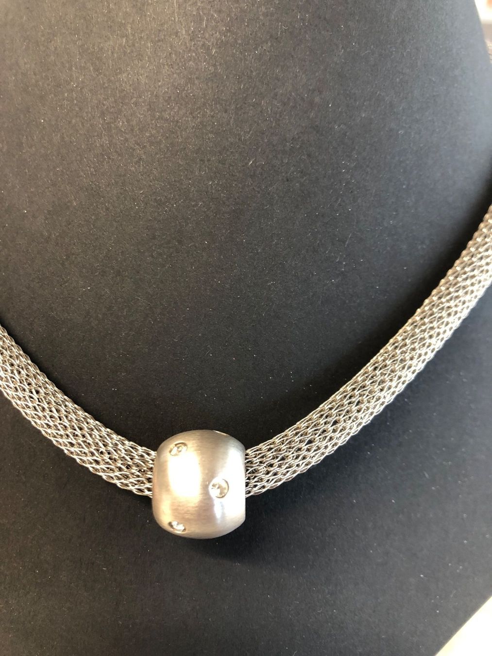 Ketten: Edelstahl Collier mit Silber Anhänger 45cm – Neu (gemäss Beschreibung) aus Zäziwil von blackpearl 1