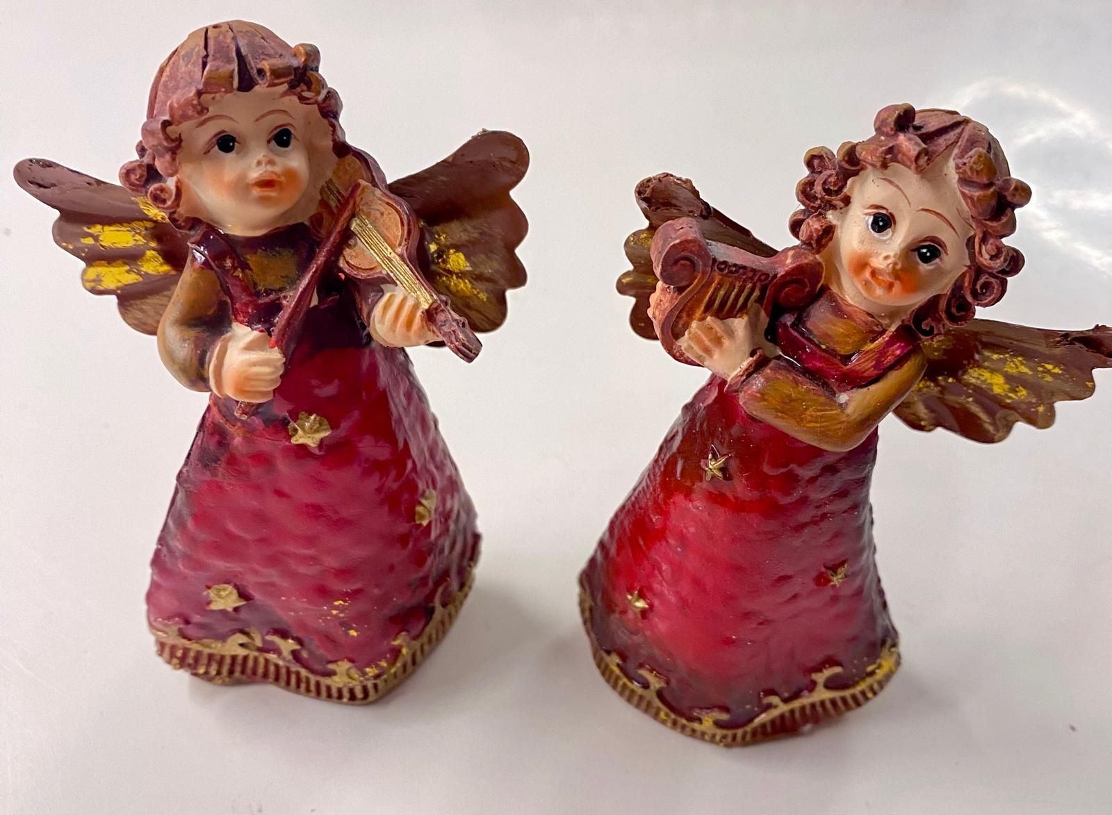 Statuette: 2 Engel Figuren mit Instrument – Usato da Krauchthal venduto da SamsPuce 1