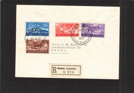 Eschen FL mit Nr. 122-125 , gel.26.lX.1937