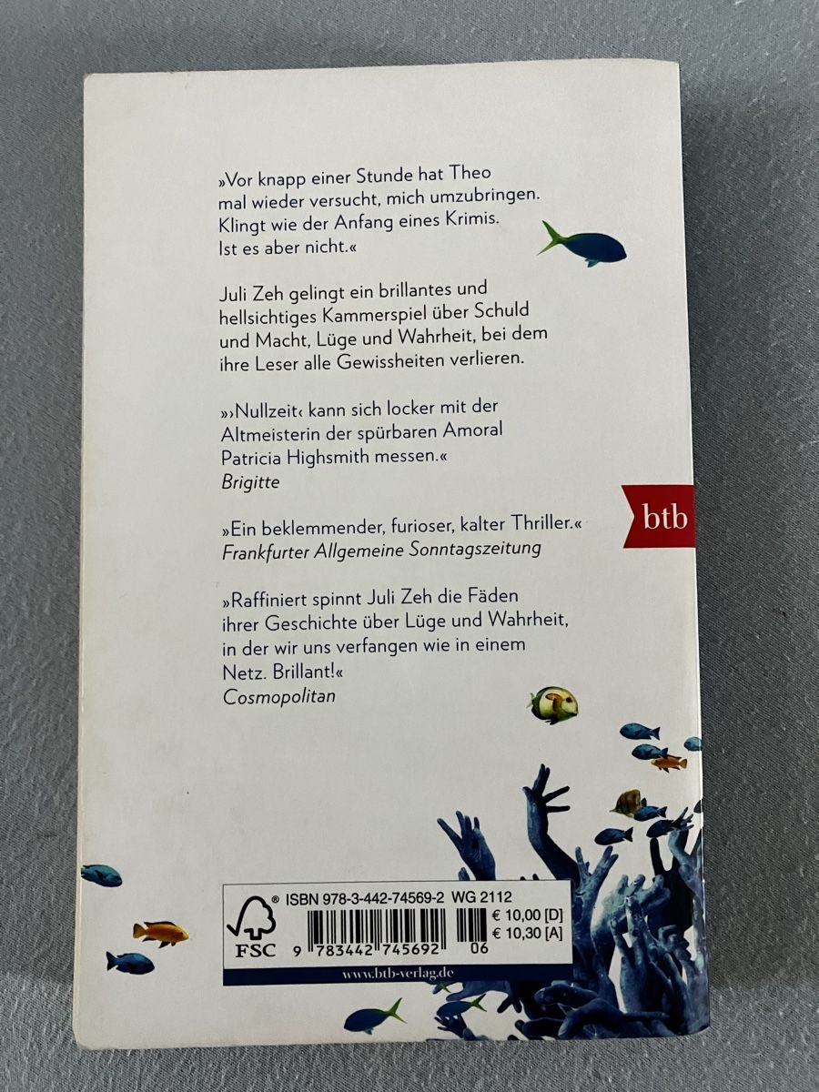 Livres: Juli Zeh: Nullzeit – D'occasion à Buchs AG par Allerleis 1
