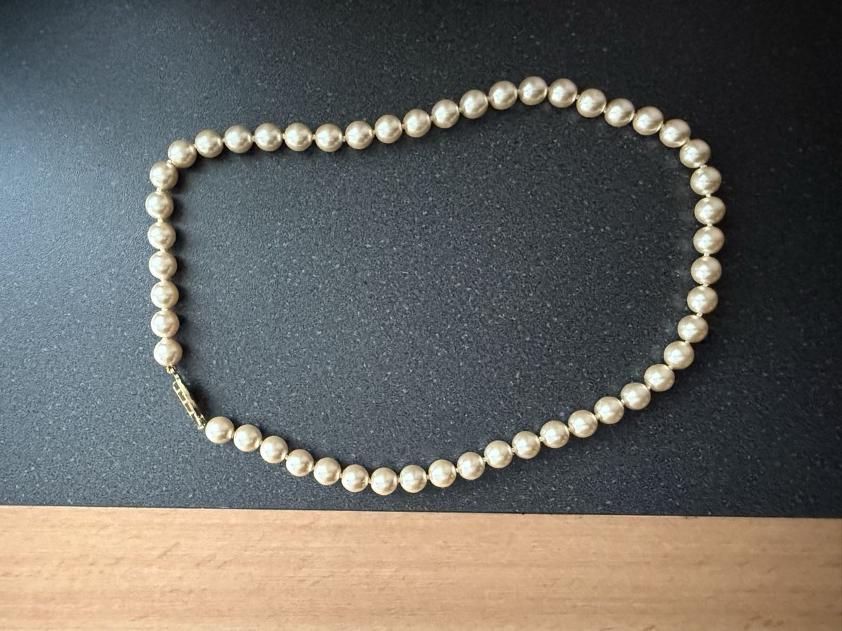 Catenine: Cremefarbene Vintage-Perlenkette – Usato da Lamone venduto da LaCantinaMagica 3
