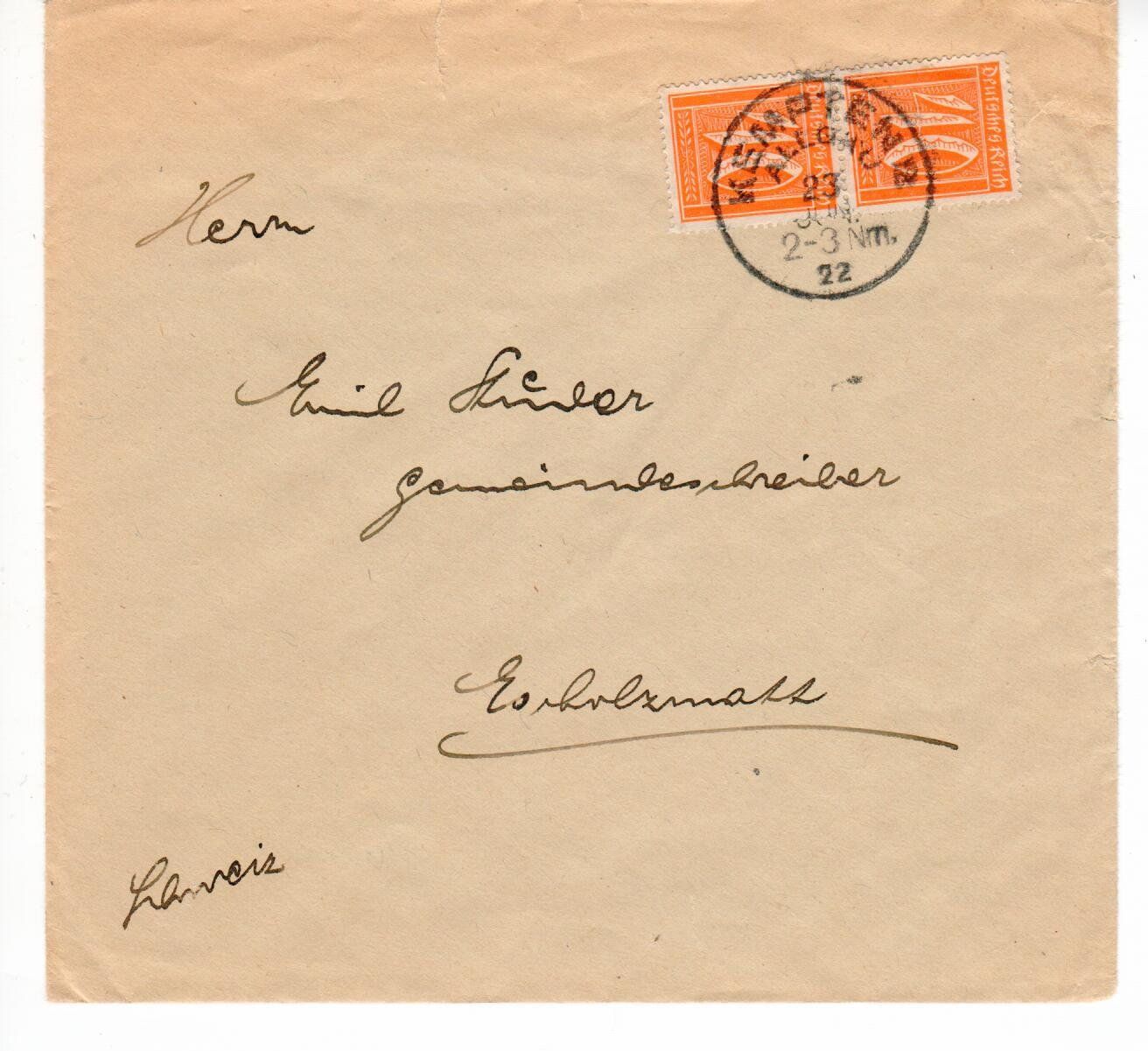 Tous les timbres: Brief, deutsches Reich Kempten – D'occasion à Wolhusen par Curver9