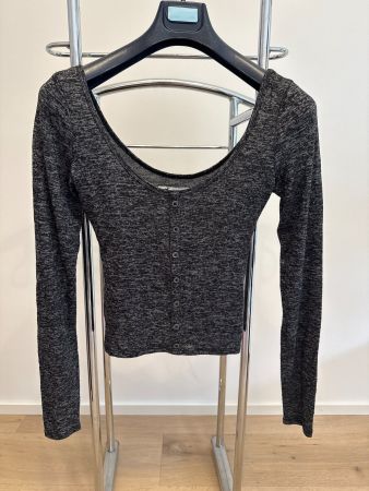 Dunkelgraues Langarmshirt Hollister Gr. S
