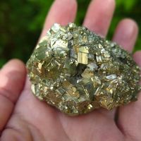 Hochglänzender Pyrit von Peru, ca. 189 gr.