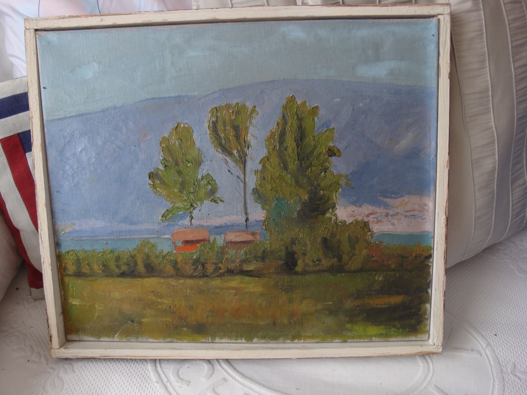 Gemälde: Originalgemälde, Cudrefin, Öl/Leinwand, 1932 – Gebraucht aus häusernmoos von buc_8ftk 1