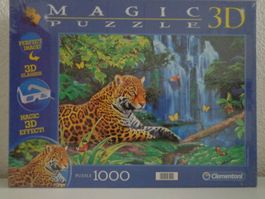 Puzzle MAGIC 3D, 1000 Teile, NEU & OVP, TIERE JAGUAR