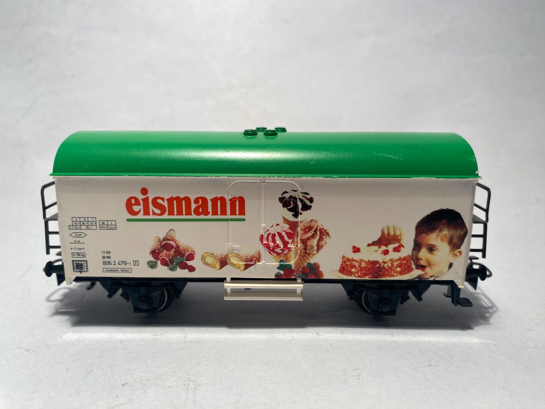 Märklin Modellini di ferrovie: Märklin Kühlwagen EISMANN weiss, AC Achsen – Usato da Buchrain venduto da Modellbahn11 1