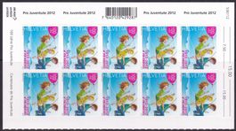 Pro Juventute Bögli 2012-Kinder auf Schaukel-Barcode oben **