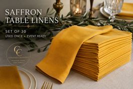 30 Premium Saffron Yellow ClothNapkins | Wedding,GardenParty