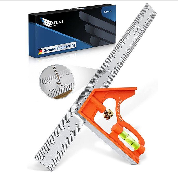 Volkers Anschlagwinkel 350 Mm Aus Aluminium – 90° Für Schreiner, Tischler, Schlosser Tischlerwinkel 310 Mm Innenmaß