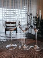 Wein-Set für 1 Person: Champagner-, Rotwein & Weisswein Glas