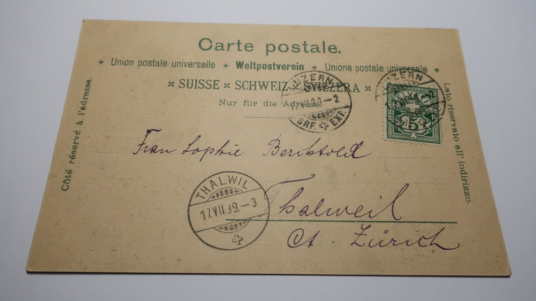 Ansichtskarten: Gruss vom Faulhorn  1899 – Gebraucht aus Cormoret von Pascalll2001 6