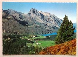 Maloja mit Silsersee und Piz Lagrev