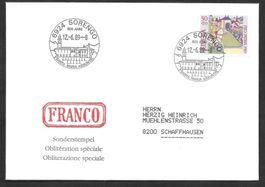 Sonderbrief S. 1368 800 Jahre Sorengo 12.6.1989