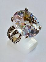 Ring Silber weisser Topas Damen Grösse 53 neu