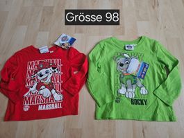2er Pack Paw Patrol Gr. 98 Langarmshirts NEU mit Etikett