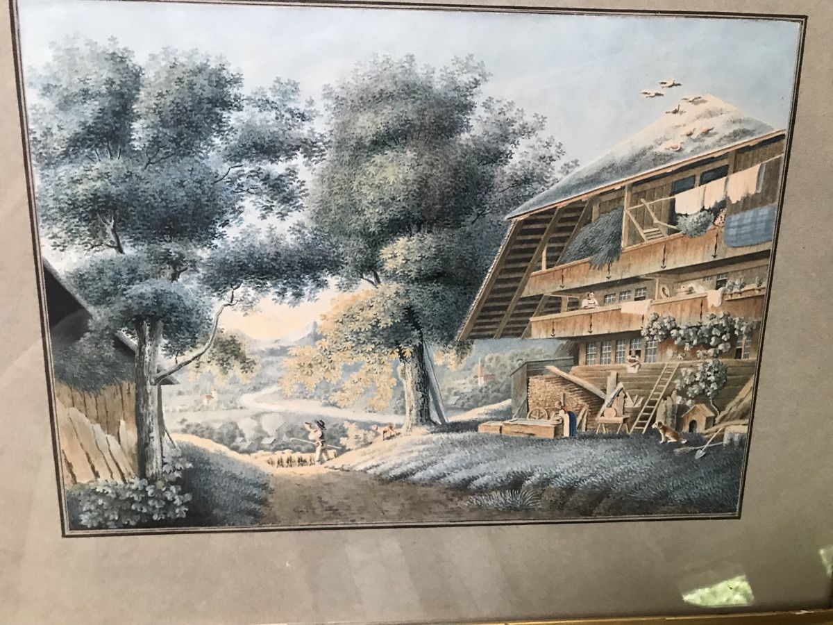 Dipinti: Schweizer Schule 19. JH Aquarell – Usato da Wolfhalden venduto da SecondAntique 5