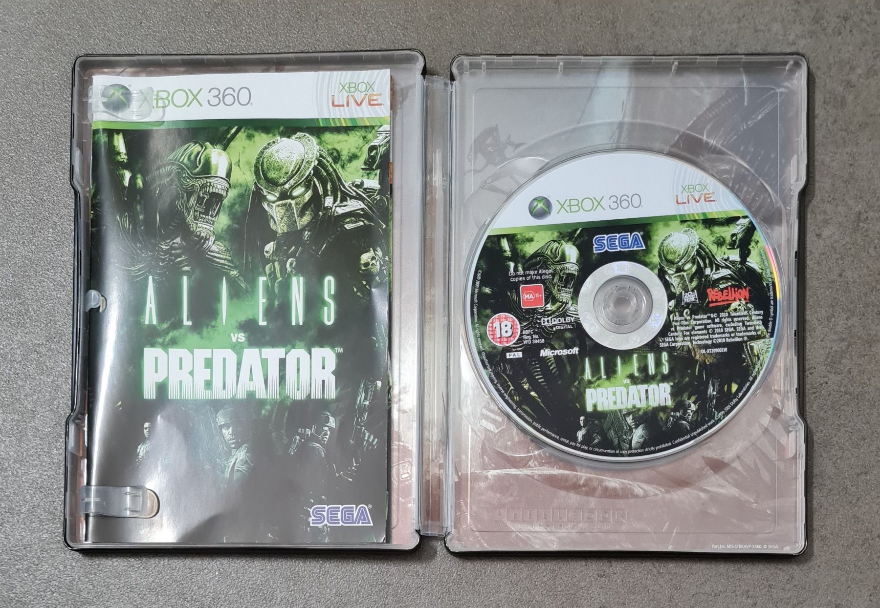 Giochi: XBOX 360 ALIENS VS PREDATOR - STEELBOOK EDITION – Usato da Birsfelden venduto da Dealgoenner24 3