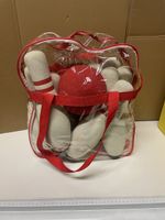 Bowling Set Stoff in Tasche Kinder Spielzeug neuwertig