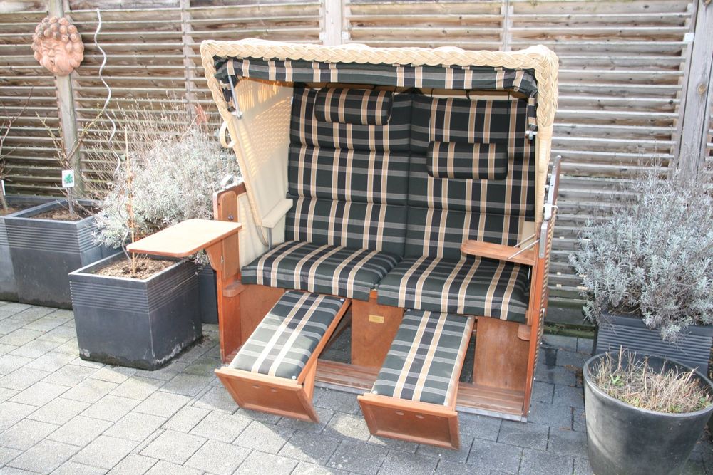Strandkorb Classic XL von Sonnenpartner 2 Sitzer mit Liege Kaufen auf