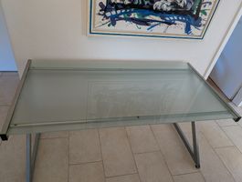 Schreibtisch Glastisch Metallgestell guter Zustand