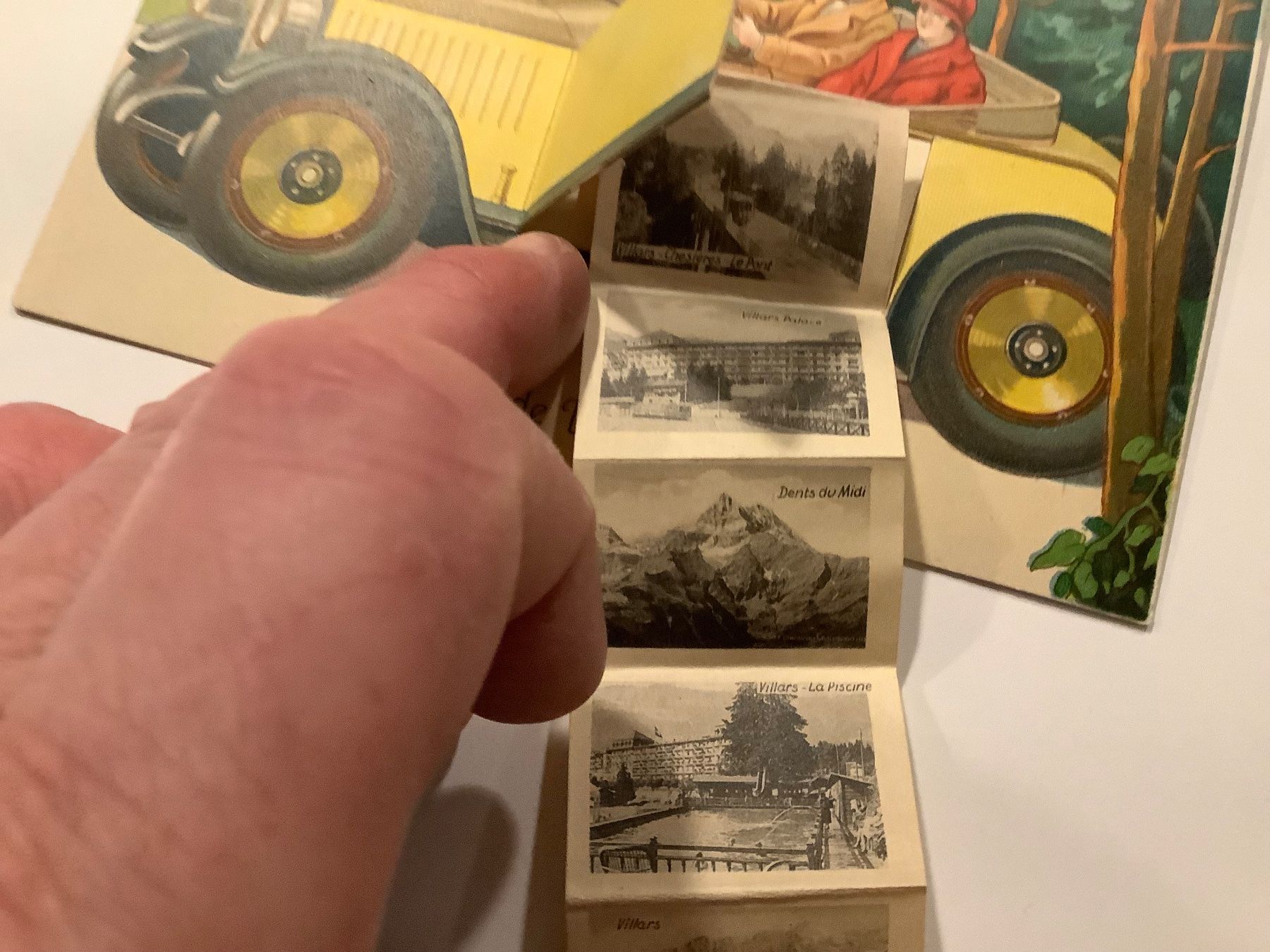 Cartoline postali: Schöne LEPORELLO Ansichtskarte VILLARS mit Oldtimer – Nuovo (secondo la descrizione) da Lufingen venduto da Rac0 2