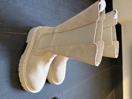 Steve Madden Stiefel beige Wildlederoptik gebraucht