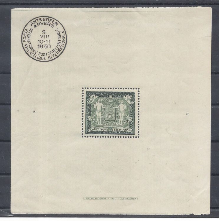 BELGIEN 1930, Block 1 * Kaufen auf Ricardo