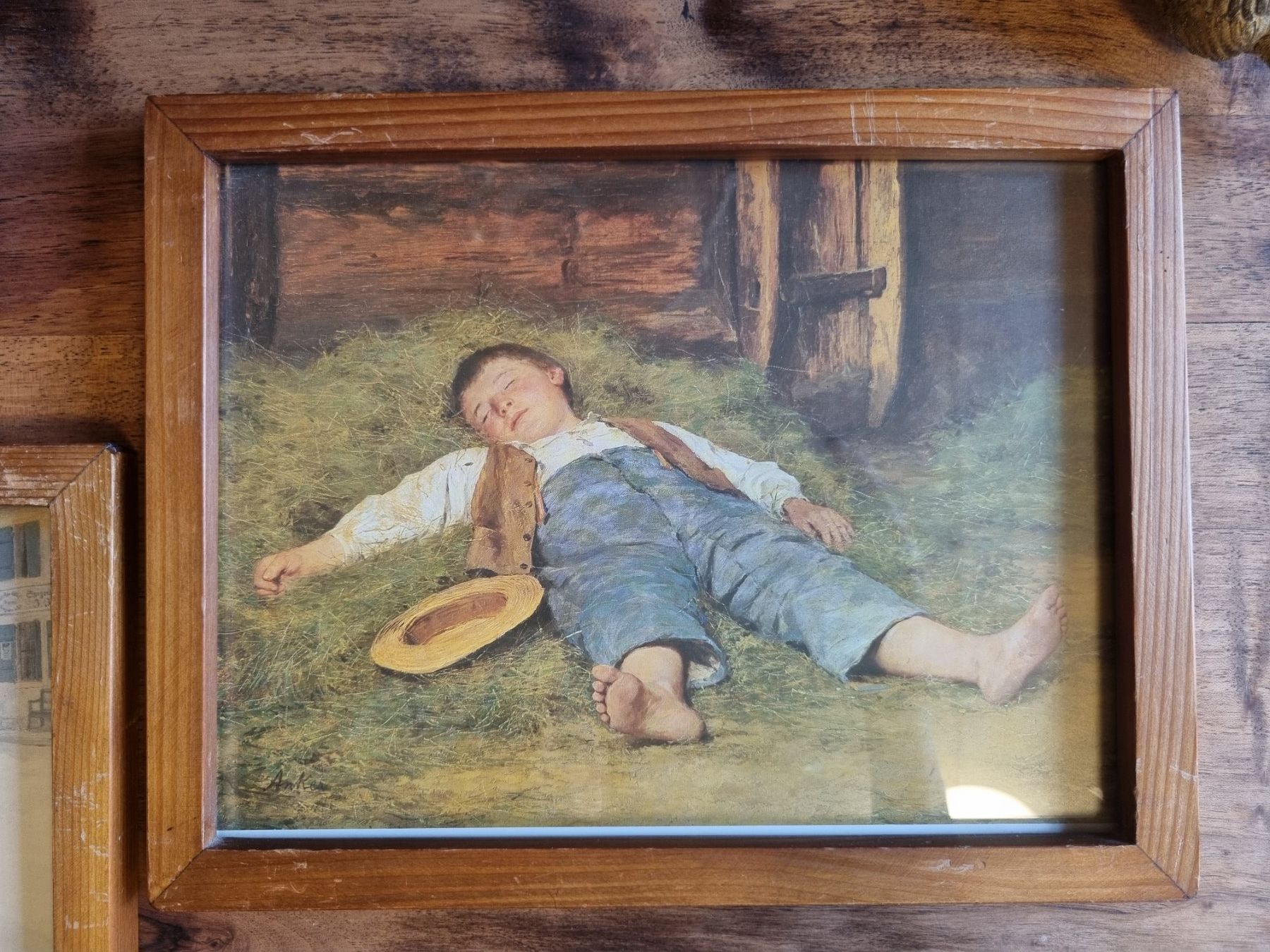 Posters & Illustrations: Albert Anker Schweizer Kunst 2 Drucke alt gerahmt – D'occasion à Scharnachtal par devin03 1