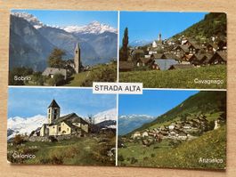Alte Postkarte Strada Alta Sobrio Calonico Schweiz 1984
