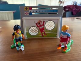 Playmobil Fussballtor mit Figuren und Fussball