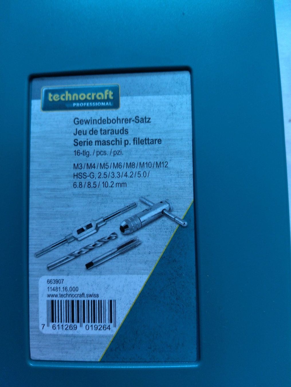 Technocraft Tutti gli attrezzi: Gewindeschneide Set – Nuovo e nell'imballaggio originale da Näfels venduto da Mboenis