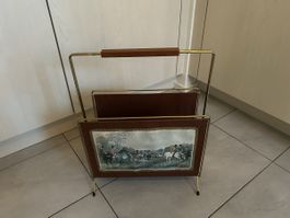 Zeitungsständer Metall Messing Optik Vintage gebraucht
