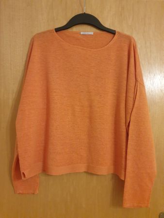 Pull léger Nile, L, lin, orange, très bon état