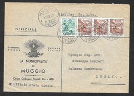 Muggio illustrierter Brief Municipio 11.7.1942