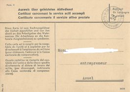 Certificat service accompli en campagne 28.02.1941