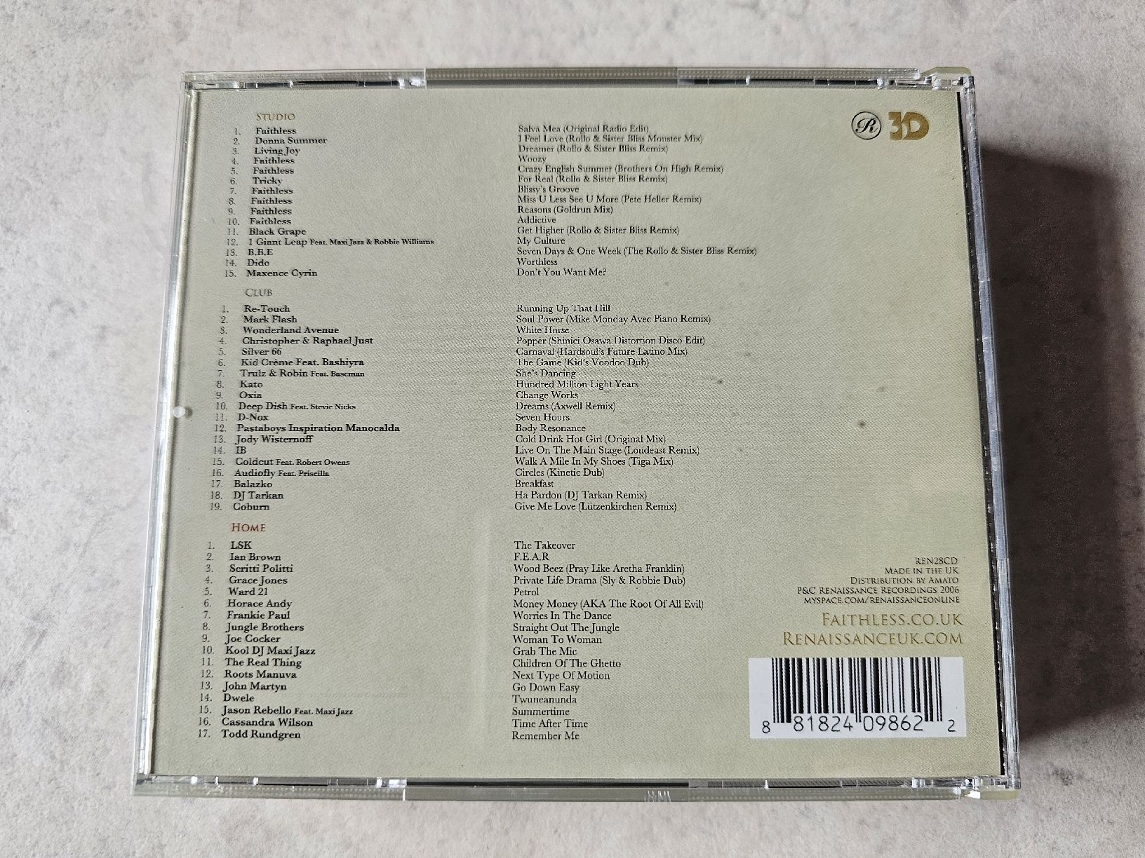 CD: Faithless  -  Renaissance 3D / Dj Set  3 Disc Edition – Usato da Schneisingen venduto da backstore24 1