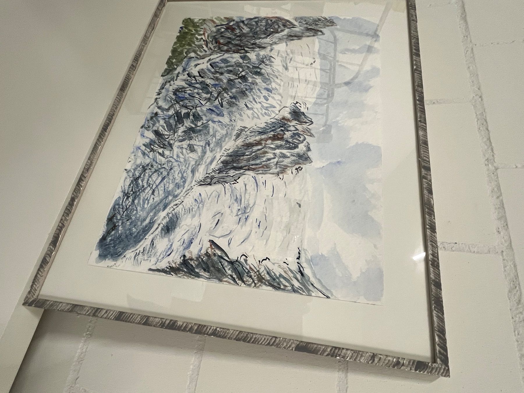 Dipinti: Original gerahmtes Wintergletschergemälde, Schweizer Alpenku – Usato da Basel venduto da PAUL_ART 7