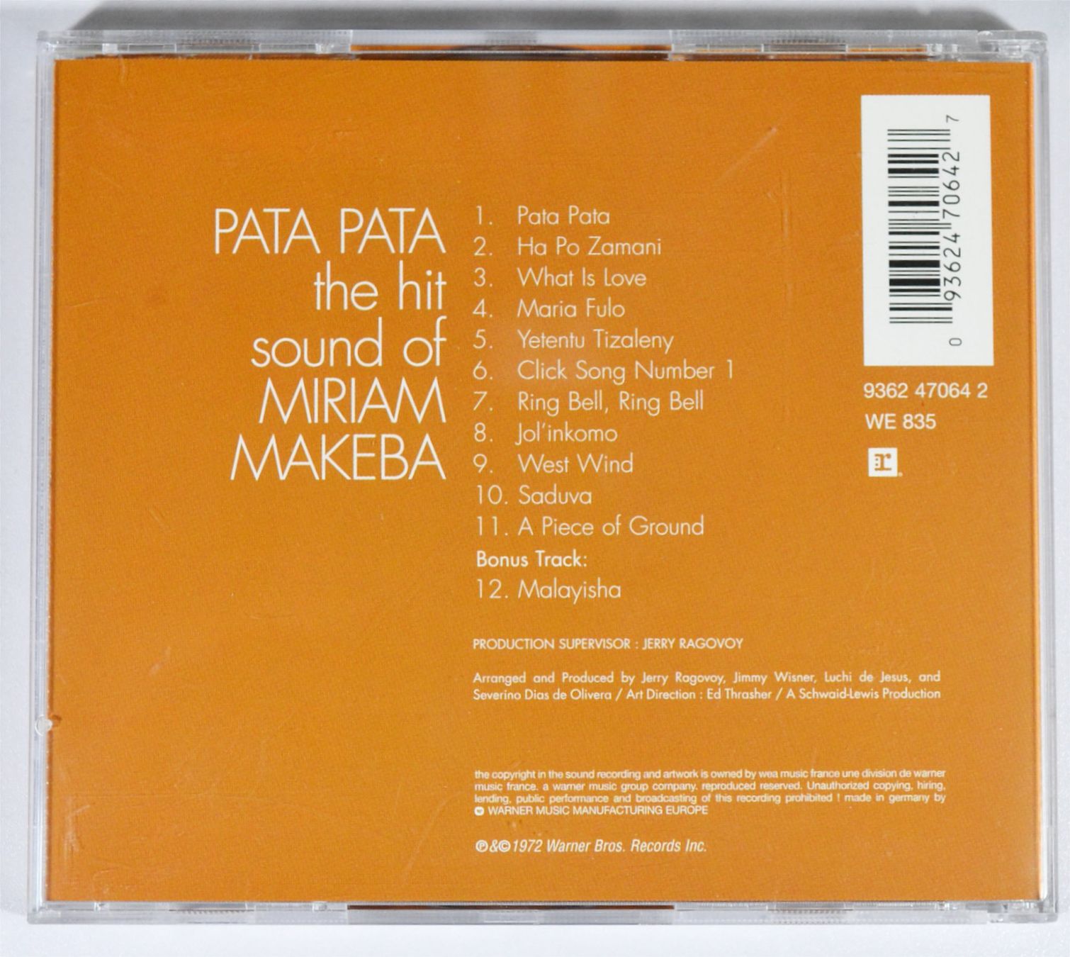 CD: CD: MIRIAM MAKEBA -Pata Pata – Nuovo (secondo la descrizione) da Frenkendorf venduto da Yard-Sale-2000 1